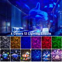 Proyector De Estrellas Del Oceano Y Galaxia Para Niños Luz Nocturna Pequeña Rotación 360 Grados Nebulosa Estrellada IWP - details 1