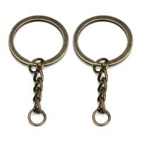 Llaveros De Oro 20 Piezas Bronce Rhodium 28mm Oval Split Para Producción De Joyería DIY Y Mayorista Llavero De Zinc Alloy Unisex - details 3