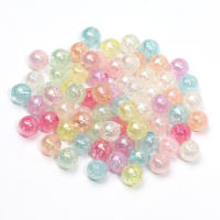 50pcs Cuentas De Acrílico Rotas De 8mm Colores Mixtos Espaciadoras Sueltas Para Fabricación De Joyas Pulseras Collares Accesorios - details 2