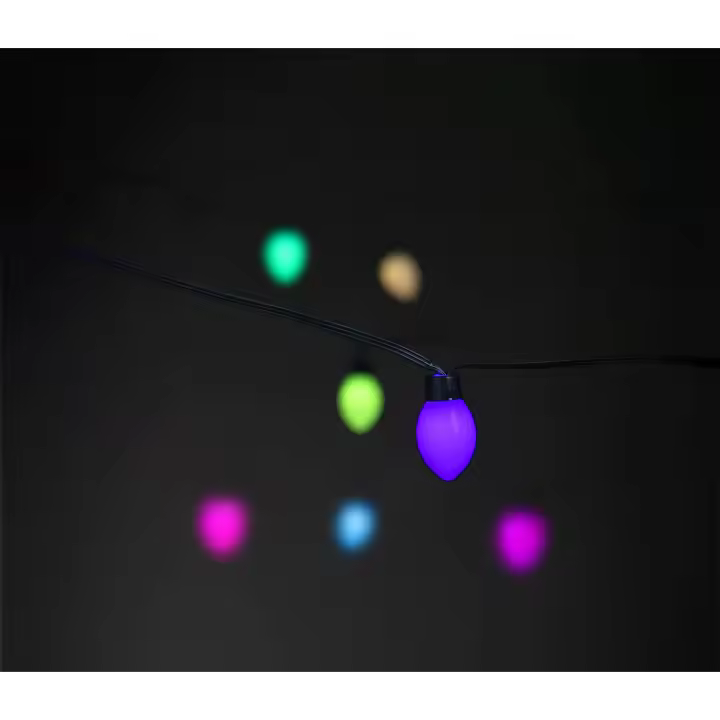 Lbm 10m smart outdoor light chain - 50 x cone globe - 1
