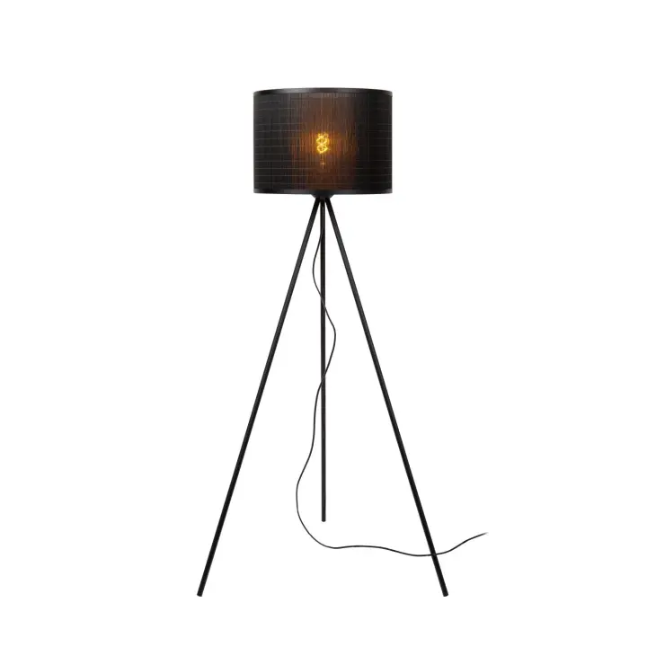 Lucide TAGALOG - Lámpara de suelo - Ø 55 cm - 1xE27 - Negro - 1