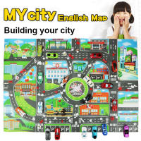 Mesa De Juego Ciudadana 83x57cm Con Señales De Tráfico Mapa De Estacionamiento Dinosaurio Fermero Juguete Educativo Para Niños Sin Batería Material ABS - details 1