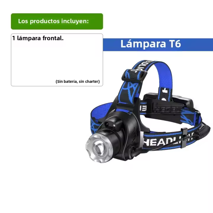 Lámpara De Cara LED De Alta Potencia 2500M Luz Super Brillante Impermeable Duradera Para Pesca Camping Escalada Nocturna Ciclismo - 1