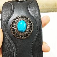 Correa De Guitarra Ajustable De Cuero Suave Retro Clásica Con Bolas Étnicas Para Acústica Eléctrica Folk Y Bajo De Madera - details 3