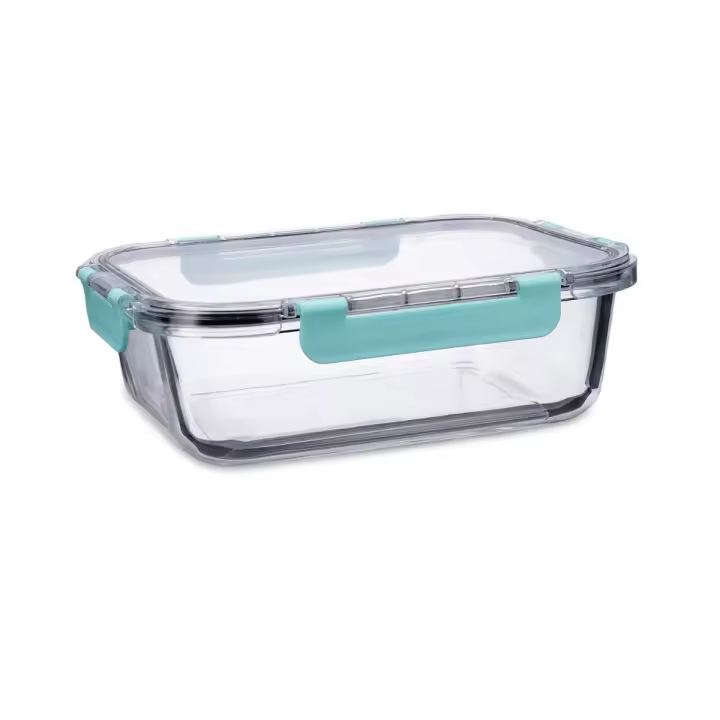 Quid Purity Recipiente Hermético Vidrio 23x17,5x7,6cm-150cl Transparente Diseño Elegante - 1