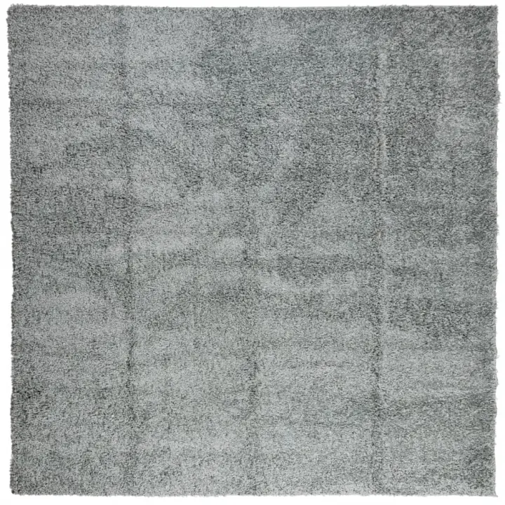 vidaXL Alfombra peluda de pelo largo moderna PAMPLONA 160x160 cm Color Antracita,  Beige,  Crema y mas Alfombras de área  Alfombra de Piso para Sala de Estar Dormitorio Habitación Salón - 1
