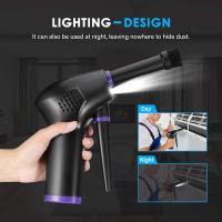 Aspiradoras de Aire comprimido para computadoras, USB Air Duster para lipolar, Mini aspiradora recargable de 15000mAh, Aspirador de Teclado con Luz LED, Potente plumero de Aire comprimido - details 1