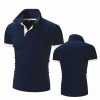 Camisa Polo Hombre Verano Nueva Cuello Vacío Manga Corta Transpirable Moda Negocios Marca Ropa Hombre Estilo Casual Contraste De Colores - details 4