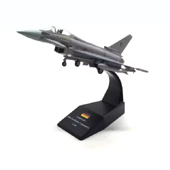 Modelo De Avión De Aleación Fundida 1/100 Typhoon Ef2000 Europeo Simulación De Avión De Combate Para Colección Interior Y Regalo - 1