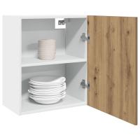 vidaXL Armarios colgantes 2 uds “Lyon” madera contrachapada gris en color Gris hormigón/Negro/Blanco y más | diseño vintage industrial ideal para cocina salón comedor - details 3
