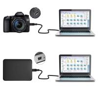 Cable Mini USB Sincroniza y Carga Transferencia de Datos 480 Mbit/s , Cable USB 2.0 macho a mini USB macho 1/2/3 metros Compatible con Tabletas, GPS, Micrófono, PS3, Wii U Pro, Disco Duro Externo, Cámaras Digitales, MP3 etc. Negro - details 1