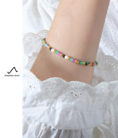 Nuevo Sentido de alto nivel de estil étnico Bohemio Piedra natural Colores combinados pulsera hecha a mano de cuentas Mujer Cien con accesorios - details 5