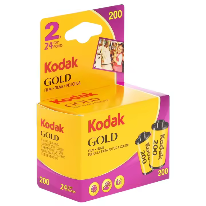 Pack of 2 pcs Kodak gold film gb 200 135 mm 24 exposures. Reels. 6033963 - 1