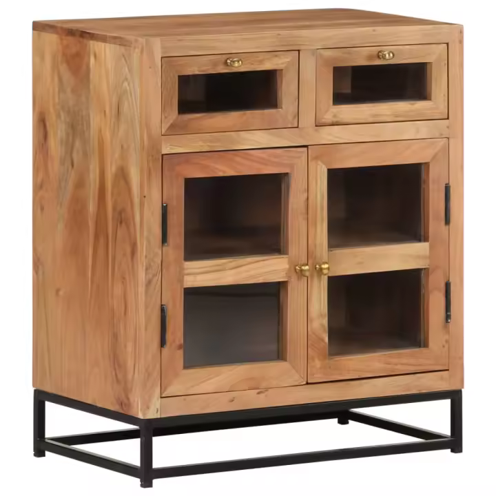 vidaXL Aparador de madera maciza de acacia 60x35x70 cm - 1