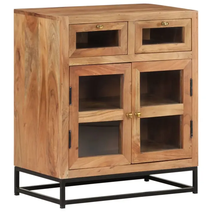 vidaXL Aparador de madera maciza de acacia 60x35x70 cm - 1