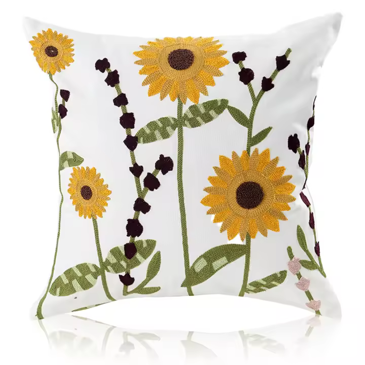 Decorativo Throw Pillow Covers Bordado Funda de Almohada de Piso para Sofá Funda de Cojín Funda de Almohada 45x45cm, 1 Unidades - 1