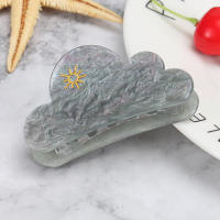 Nuevo Horneado De La Nube Soñada Con Pinza Para El Cabello De La Marca Acrylic Headpiece Y Back of Head Hair Clipper Para Mujer Accesorio De Moda De Cuatro Estaciones - details 5