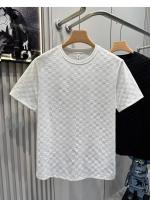 Camiseta De Hombre Elegante Y Lujosa a Cuadros Veraniega Con Mangas Cortas Estilo Casual Versátil De Terciopelo Suave Para Viajes - details 3
