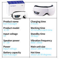 Masajeador De Ojos Inteligente 6D Con Vibración Y Aire Caliente Instrumento De Cuidado De Los Ojos Con Bluetooth Y Música Gafas De Relajación Para Fatiga Ocular - details 6