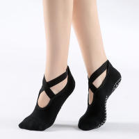 Pareja De Calcetines De Yoga Para Mujer Antideslizantes Con Correas Algodón Calcetín Ideal Para Pilates Ballet Danza Calzado De Salón - details 2