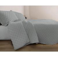 ARISE SHOP-Edredón Soft Borreguillo Domani Marfil Stilia ,Colcha boutí/edredón jacquard Gris reverso borreguillo+cuadrantes 430 g/m²,Fundas cojin incluidas 50x70cm - details 2