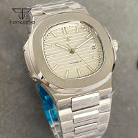Reloj Automático Tandorio Cuadrado 40mm Para Hombre Acero Inoxidable NH35 Multicolor Dial Cristal De Zafiro Fecha Luminoso Mecánico De Pulsera - details 11