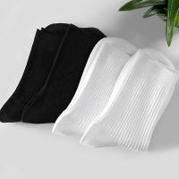 10Pares De Calcetines De Negocios Y Deportivos Para Hombres Negros Clásicos Absorbentes De Sudor Calcetines De Cuello Medio De Poliéster - details 3