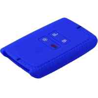 Banner - Funda silicona mando llave del coche 4 botones compatible con Renault y Dacia azul