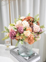 Bouque De Flores Artificiales Hydrangea En Rosa Para Decoración De Hogar Bodas Fiestas Accesorios De Decoración De Party - details 14