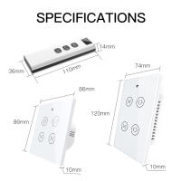 Interruptor Doble De Cortina Inteligente MOES Tuya Smart Life WiFi RF Para Rollos Con Motor Eléctrico Compatible Con Google Home Alexa - details 18