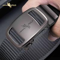 Cinturón De Lona Negra Para Hombre Con Hebilla Automática Estilo Casual De Marca Calidad Superior Para Jeans Y Ropa Casual - details 4