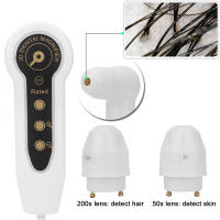 Análisis De Piel Portátil 50X/200X Detector De Cabello Y Escalpelo 5 Pulgadas Medidor De Hidratación Y Aceite Recargable Para Cuidado De La Piel - details 10