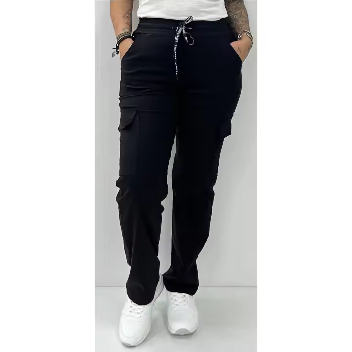 Pantalon Sport Cargo Negro - 1