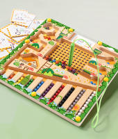 Juegos De Aprendizaje Montessori Con Mágnetes Tablero De Laberinto Juguetes Educativos De Madera Para Contar Colores Y Clasificar Números Para Niños De 3-6 Años - details 0