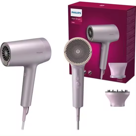 Philips Secador de pelo de alta potencia Serie 7000. Con tecnología ThermoShield avanzada que controla, mide y ajusta la temperetura para reducir daños. (BHD723/10) - 1