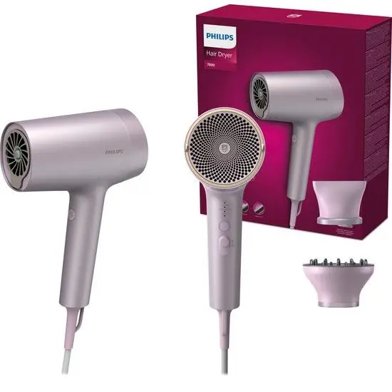 Philips Secador de pelo de alta potencia Serie 7000. Con tecnología ThermoShield avanzada que controla, mide y ajusta la temperetura para reducir daños. (BHD723/10) - 1