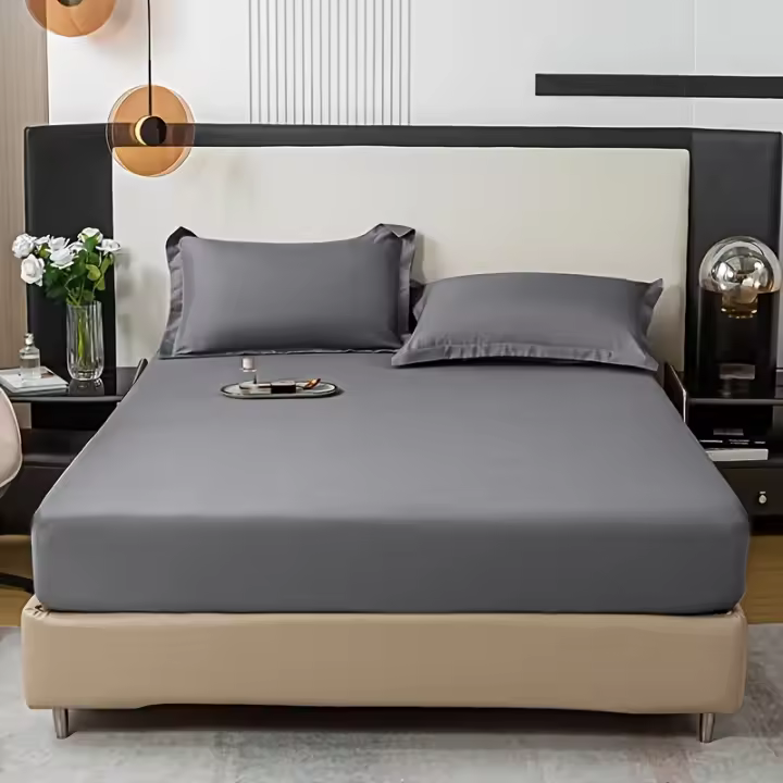 Juego de ropa de Cama de 3 Piezas, agradable, with La Piel y transpirable,1 sábana ajustada + 2 fundas de almohada de 50x75cm - 1