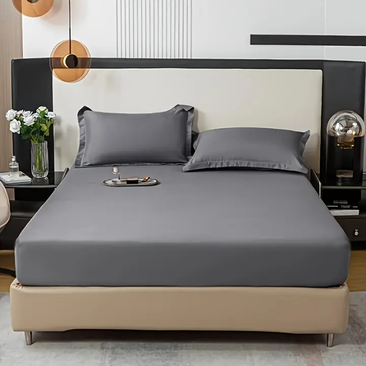 Juego de ropa de cama de 3 Piezas, suave, agradable con la piel y transpirable,1 sábana ajustada + 2 fundas de almohada de 50x75cm - 1