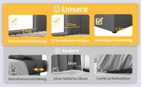 Cama tapizada 160x200, Cama Doble Cama de almacenamiento hidráulico con soporte lateral amplios y tapa de somier extraible, somier con somier de lámparas y Espacio de almacenamiento, Lino, Gris, sin colchón - details 3
