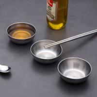 5pcs Platos Pequeños De Acero Inoxidable Para Condimentos Tazas De Salsa Cuencos De Mostaza Platos Lateral Para Sushi Y Vinagre Adecuados Para La Cocina - details 3