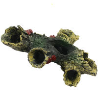 Adorno De Paisaje Artificial Multifuncional Para Acuario Tronco Hueco De Resina No Tóxica Cueva De Escondite Para Peces En Tanque De Acuario - details 3