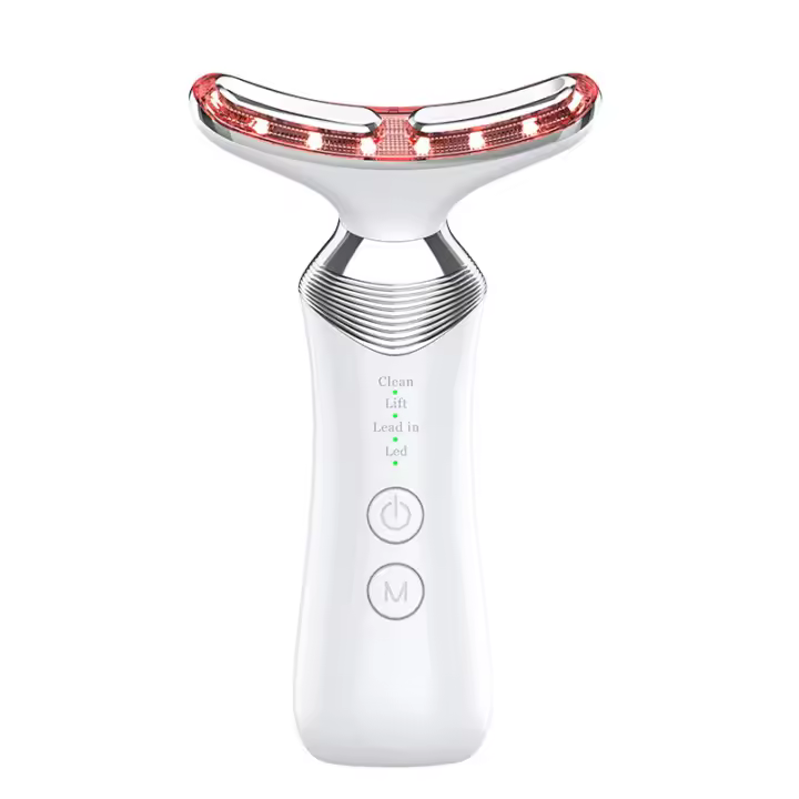 Masajeador Facial Antiarrugas, EMS Gua Sha Eléctrico con 4 Modos de Luz Roja, Masaje Facial con Calor, Lifting Facial y Antienvejecimiento, 1200 mAh. - 1
