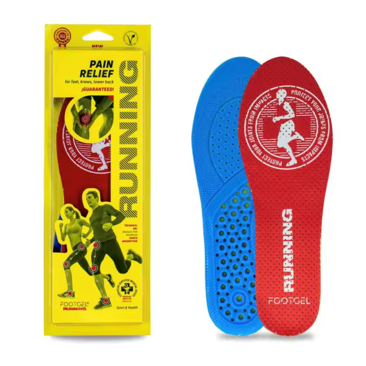 Plantilla footgel RUNNING, indicada para ALIVIAR y PREVENIR el DOLOR en la cadena de impactos en los corredores amateurs y profesionales, para niños y adultos - 1