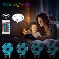 Regalo de Fútbol para Niños 8 10 Años, 3D LED Lámpara de Noche con Control Remoto, Cumpleaños Navidad Decoración - details 1
