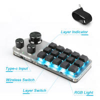 Teclado Mecánico RGB Programable Macro Custom Keyboard 2.4G/Bluetooth/USB 3 Modos Teclado Gaming DIY Intercambiable Para PS LR XD - details 4