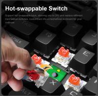 Teclado Mecánico De Juego E-YOOSO K700 RGB Con Switches Rojos Y Cableado 44 Teclas Programables One-handed Para PC Y Laptop - details 4