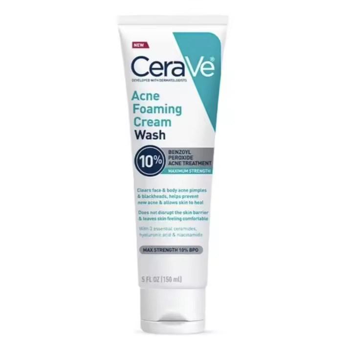 CERAVE - ACNE FOAMING CREAM WASH 10% 150ML - 1