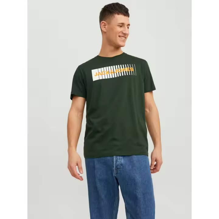 Jack & Jones Camiseta de algodón Mod JJECORP LOGO Ajuste Regular Fit Moda Casual Informal REF 233999 - 1