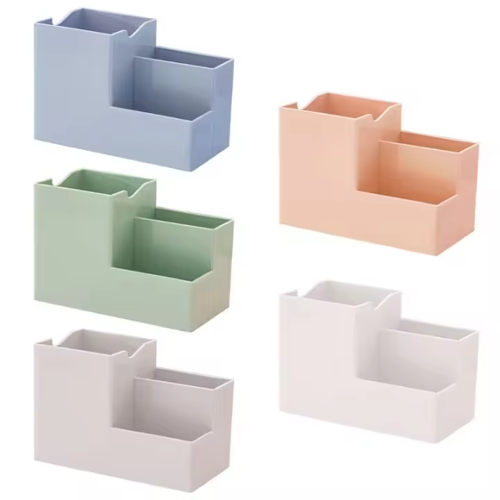 Organizador De Escritorio Para Bolígrafos Multi-functional Contenedor De Almacenamiento Para Cosméticos Y Herramientas De Maquillaje Estuche Para Utensilios De Oficina Y Escuela - 1