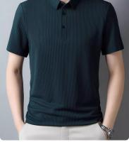 Camisa Polo De Verano Para Hombre Con Cuello Redondo Solido Camiseta De Negocios Transpirable Corta Cuello En V Talla Única - details 19